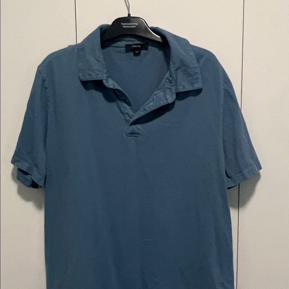 Vince Men's Washed Indigo Polo Shirt